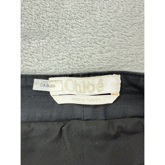 Chloe Women's Size 36 EU 100% Calfskin Leather Rare Designer Ankle Zip Pants - Picture 2 of 16